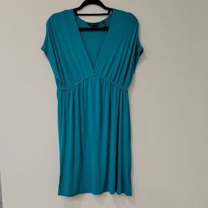 2 for 30 Nicole Miller V-neck Casual Dresses Teal & Black Medium